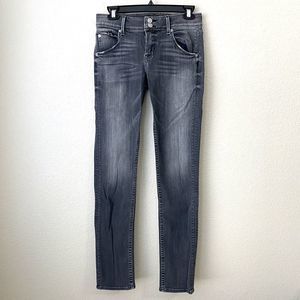 Hudson Jeans Womens Size 26 Collin Midrise Skinny Gray Back Flap Pocket WM422DBQ